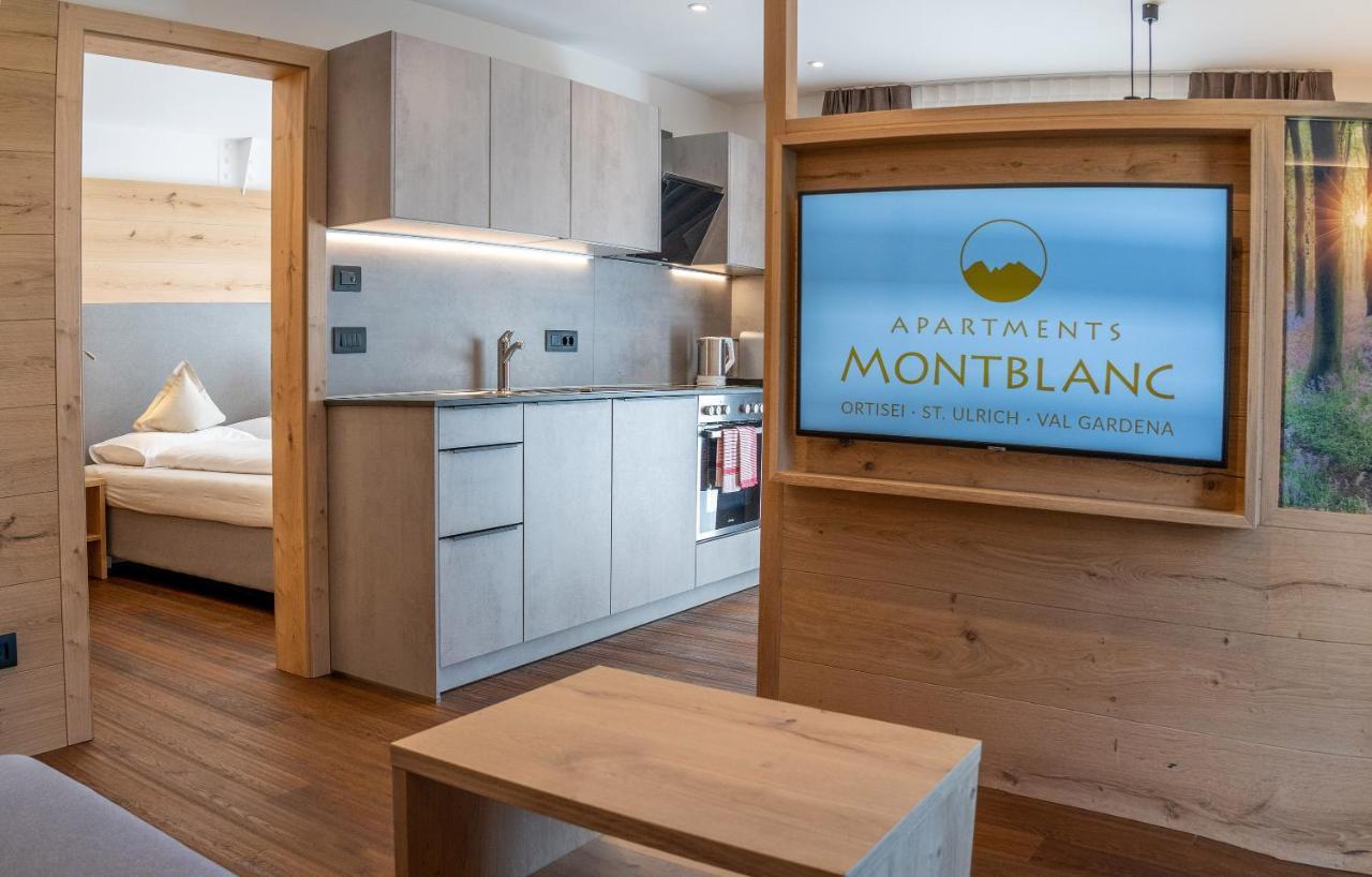 Apartments Montblanc Seceda Ortisei Bagian luar foto